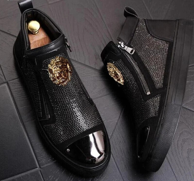 Men's Luxury Rhinestone Thick-soled Sneakers