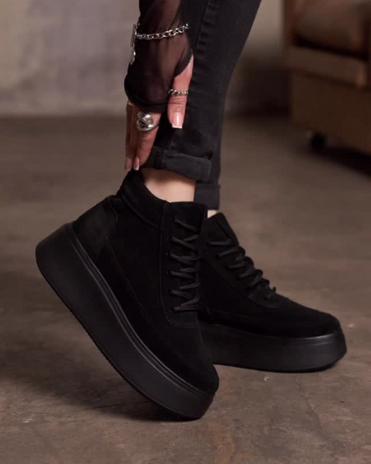 Platform Suede High-top Shoes