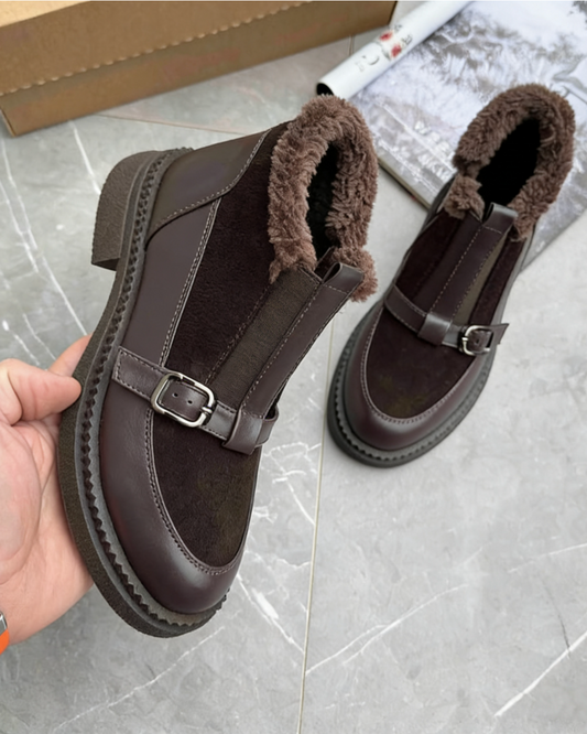 Women's Warm Buckled Ankle Boots