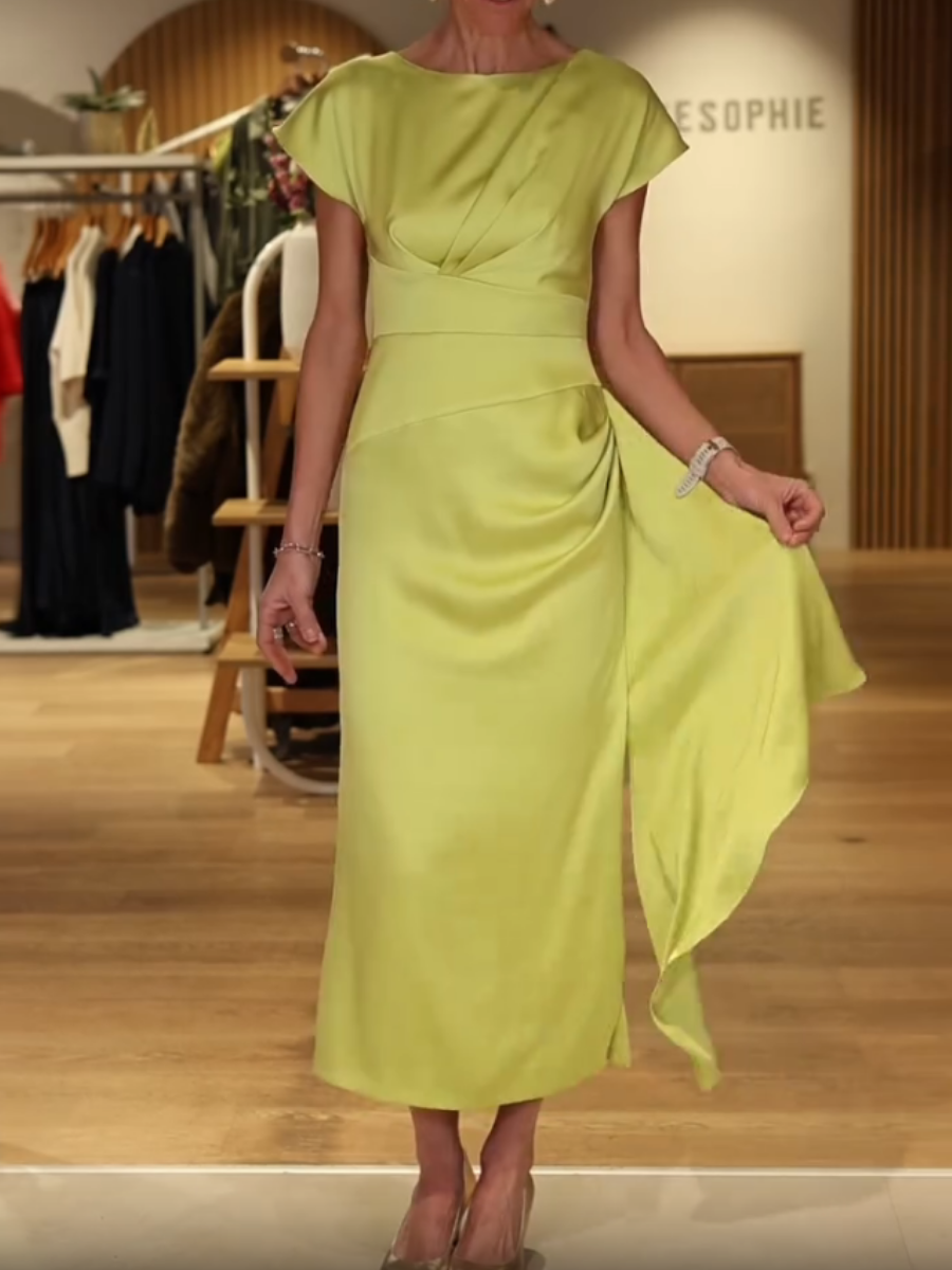 Luxury Satin Wrap Dress