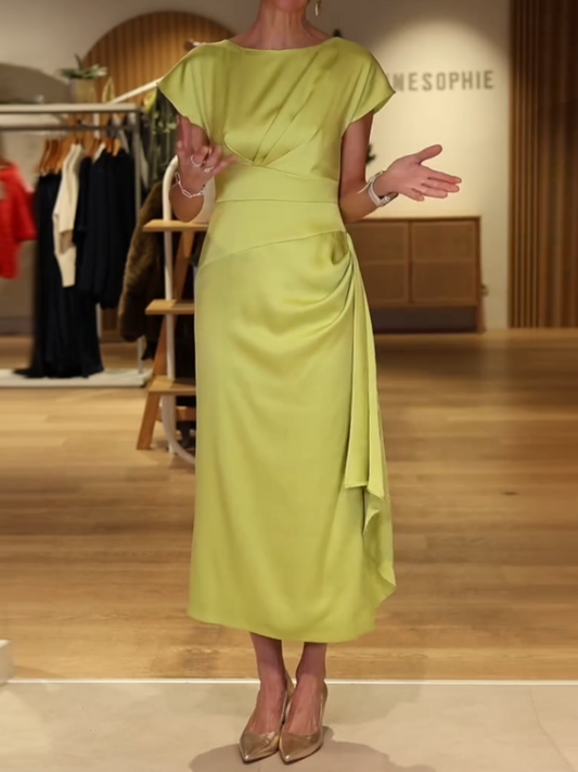Luxury Satin Wrap Dress