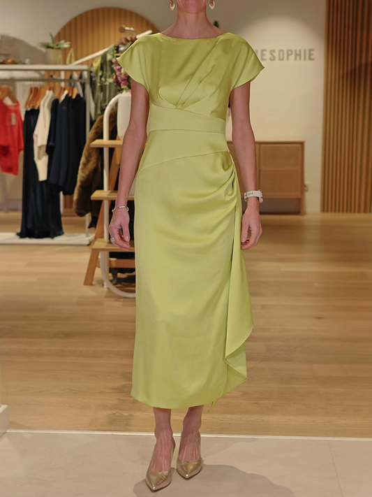 Luxury Satin Wrap Dress