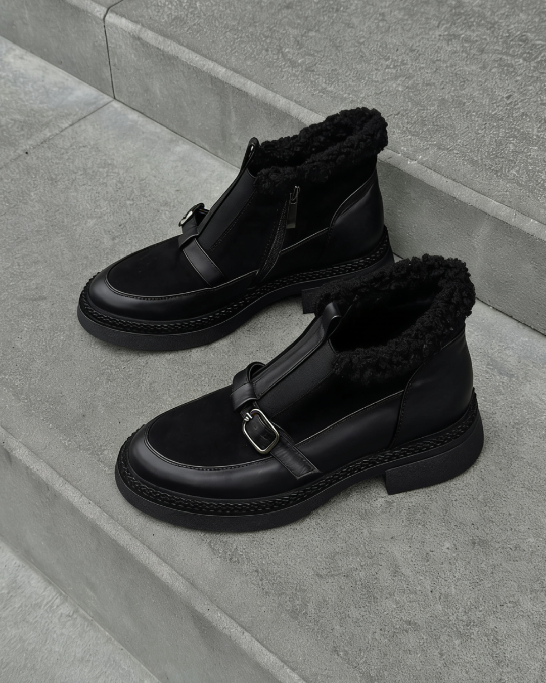 Women's Warm Buckled Ankle Boots