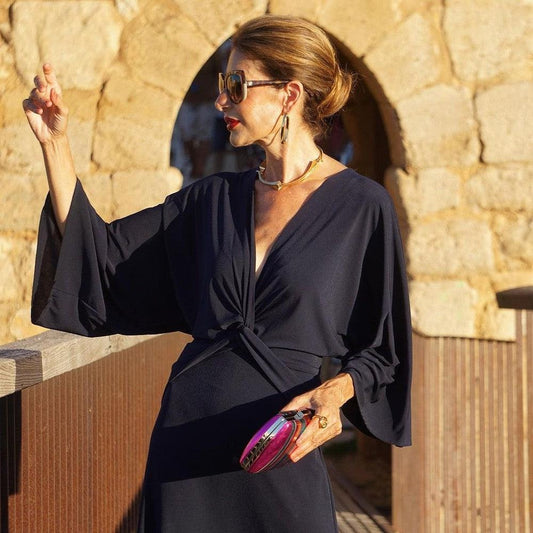 Cool Long Sleeve Plain Maxi Dress