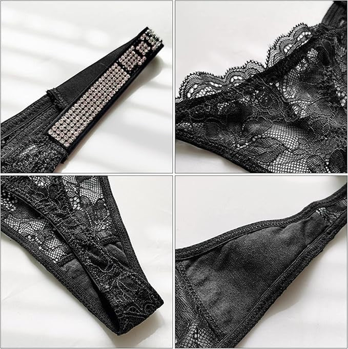 Female Lace Dazling Diamond Thong (3 Packs)