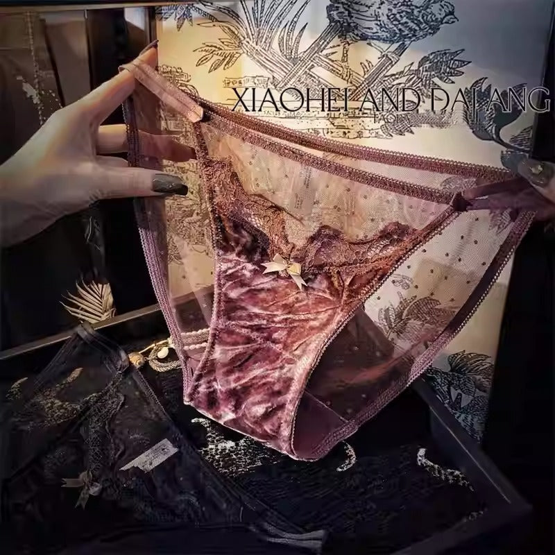 Velvet Lace Panties (3 Packs)