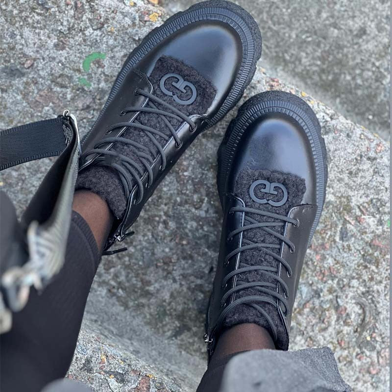 Lambskin Zip-Side Martin Boots