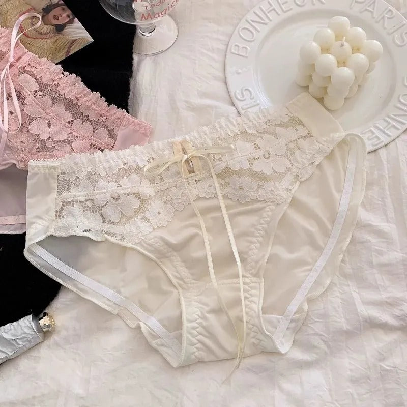 Sweet Bow Lace Panties (4 Packs)
