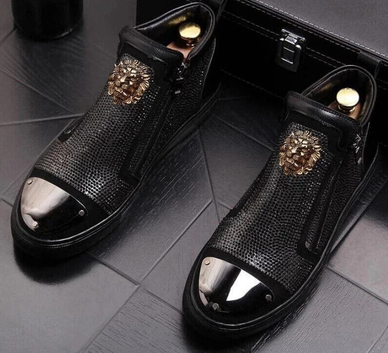 Men's Luxury Rhinestone Thick-soled Sneakers