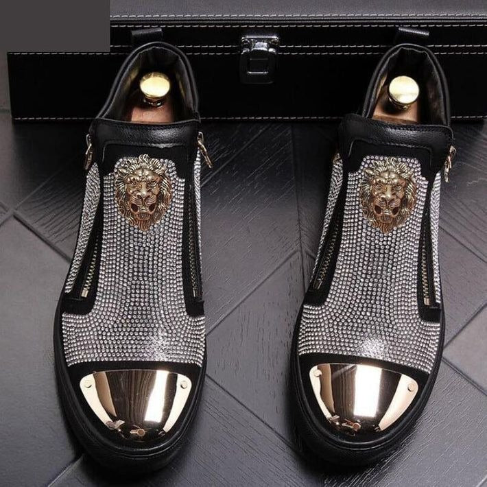 Men's Luxury Rhinestone Thick-soled Sneakers