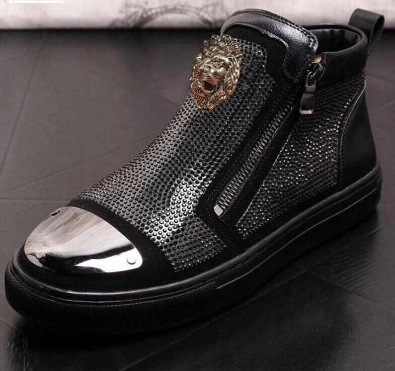 Men's Luxury Rhinestone Thick-soled Sneakers