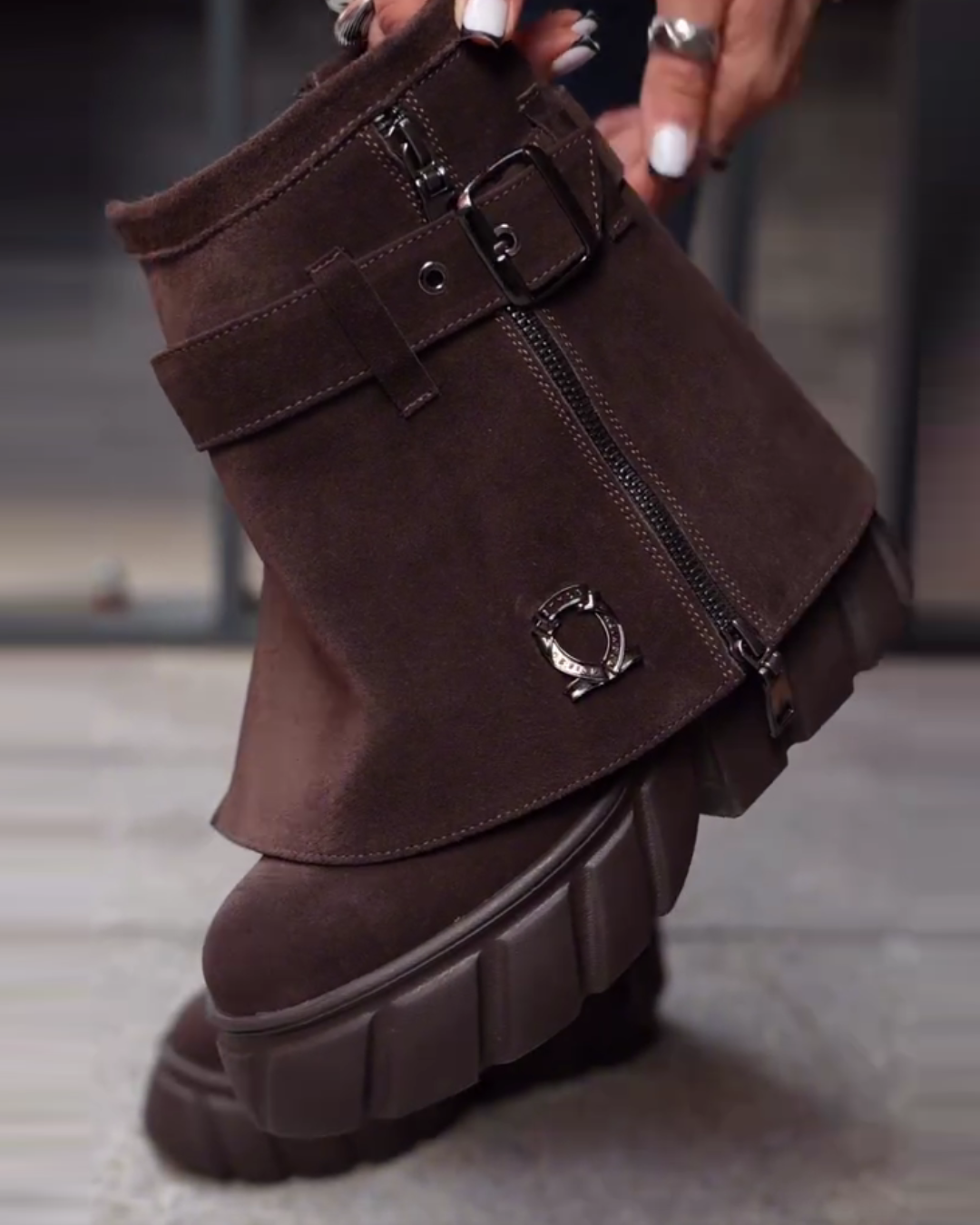 Natural Suede Women's Athletic Boots