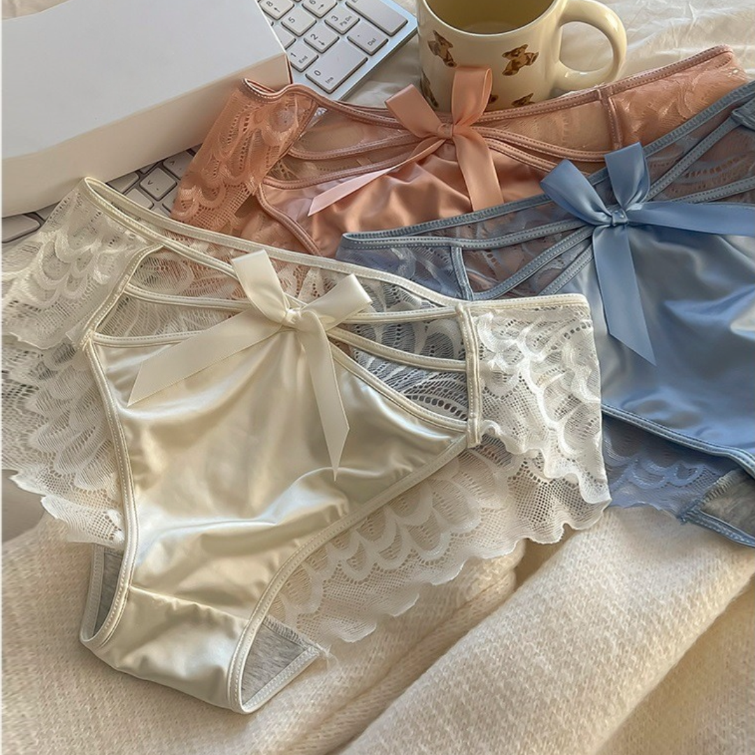Satin Hollow Lace Panties (3 Packs)