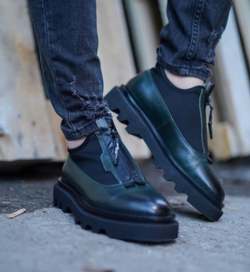 Men's Zip Combat Shoes