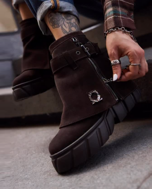 Natural Suede Women's Athletic Boots